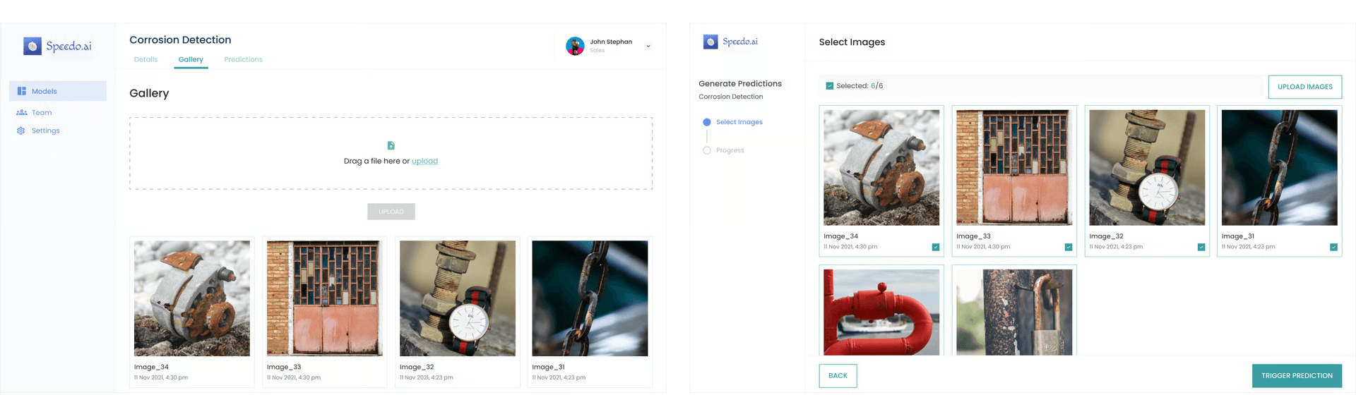 Low fidelity start prediction wireframe